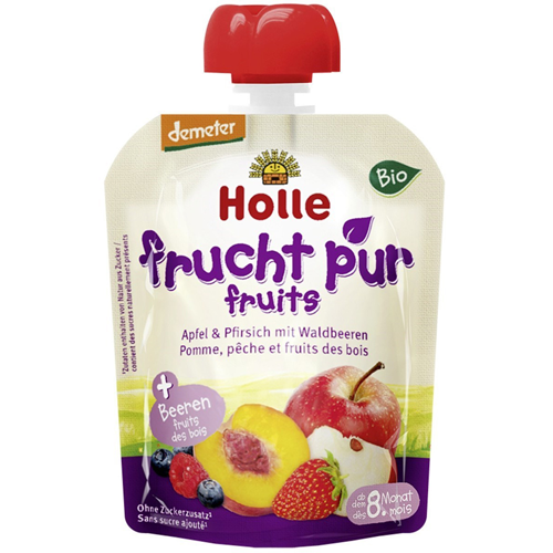Holle_Frucht_Pur_Apfel_Pfirsich_mit_Waldbeeren
