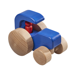 ニック 木製トラクター ブルー (1歳から)